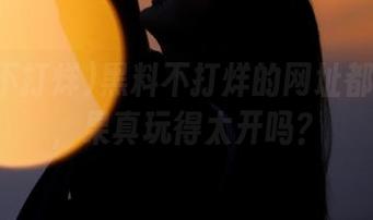 黑料不打烊的网址都不见了，果真玩得太开吗？